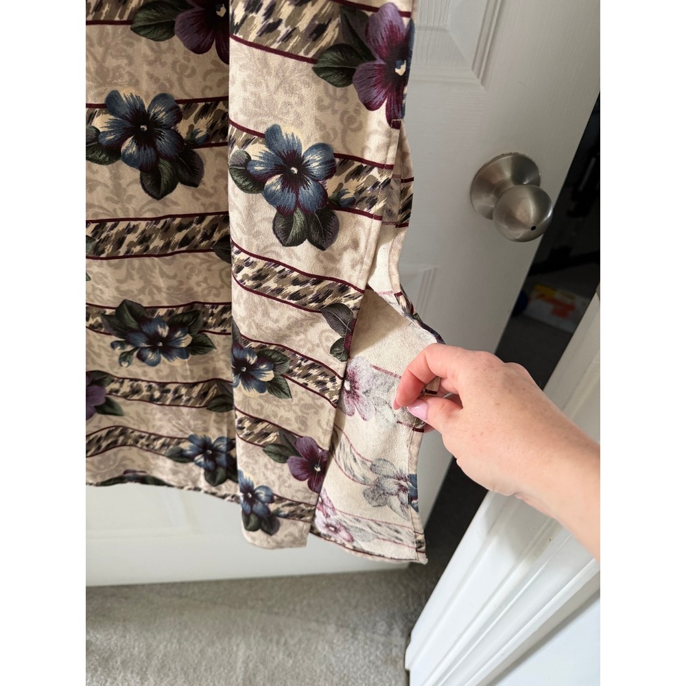 Vintage Liz Baker Womens Silk Sleeveless Maxi Summer Dress Retro 90s Mom - Picture 3 of 5